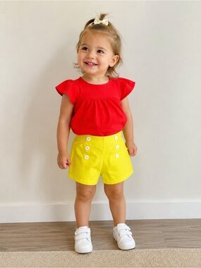 Jacadi blouse +shorts